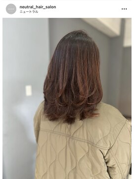 ニュートラル(neutral) 【neutral】脱白髪染めハイライトとレイヤーカット3.0