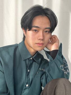 シスタ(SISTA) 【SiSTA】田中黒髪束感前下がりセンターパートツーブロック