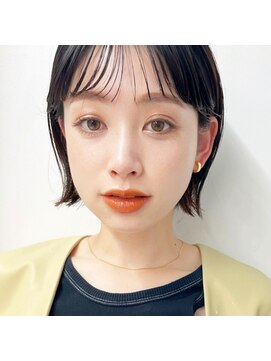 ガーデン オオタカノモリ(garden otakanomori) 透明感暗髪×束感ショート×シースルーバング×フレンチガーリー