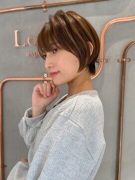 ロンド エスポワール 錦糸町(Lond espoir) 斜めバングデザインカラーシルキーベージュ【錦糸町/ショート】