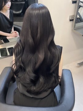 ベレーザシェルト(Beleza scelto) 4526アッシュブラック髪質改善レイヤーロング艶髪ワンホンヘア