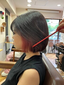 ビー オン ディー ヘア 池袋(BonD hair) 高発色☆インナーレッド【池袋/髪質改善/ハイライト】