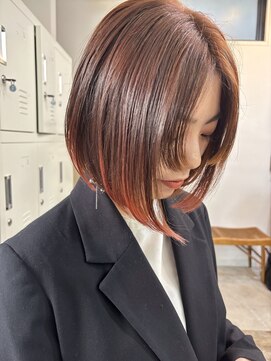 シンエノム(Shin enom) ミニボブ×デザインカラー/ピンクブラウン/ピンクカラー