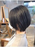切りっぱなしボブ/縮毛矯正/髪質改善/レイヤーショートボブ
