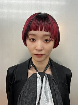 パークレーン アイス イヴェン(park lane ICI yeven) マッシュショート似合わせカットブリーチブロックカラーYUKI