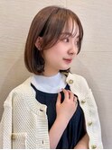 レイヤーカット/ショートヘア/オリーブベージュ/小顔ヘア/韓国風