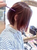 髪質改善ストレート×チェリーピンク
