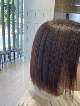 シュヴー 浦安店(CHEVEUX) 髪質改善カラーのピンクブラウン