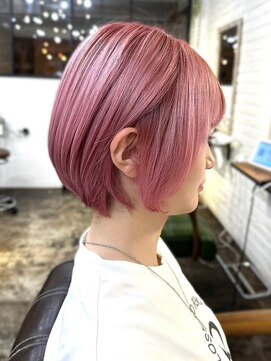 リコ 池袋東口店(Liko) 丸みボブ　愛されボブ　ハイトーンピンク　ダメージレス　透明感