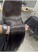 髪質改善縮毛矯正/ストレートヘアTOKIOトリートメント暗めカラー