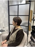 白髪ぼかし/白髪改善カラー/ショート/透明感カラー/脱白髪染め