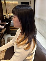 ヘアリゾート粋 ティガ 池袋店(tiga)&nbsp;インナーカラー/オレンジベージュ/艶髪/髪質改善
