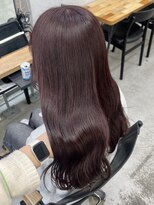 ブリーチなしダブルカラー/ラベンダーカラーローレイヤー/原宿