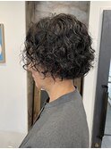 【中目黒】くるくるパーマと白髪ぼかしカラーのショートボブ♪