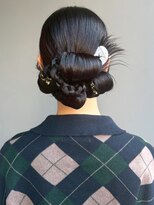 ナカオコアフュール(NAKAO COIFFURE)&nbsp;ヘアセット カチモリ風お団子アレンジ アップ 編み込み
