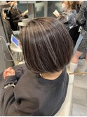 【脱白髪染め】白髪ぼかしハイライト叶える大人女子透明感カラー
