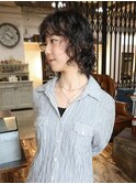 【TSUJl】レイヤー パーマ ウルフ スパイラル クセ毛風 福岡