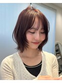 透明感カラー/レイヤーカット/小顔カット/ダブルカラー