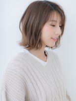 カバーヘア ブリス 戸田公園西口店(COVER HAIR bliss) ミルクティーベージュ抜け感小顔レイヤーボブX戸田公園30代40代