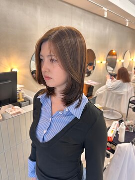 ヘアーデザインスリール(Hair Design THRIRE) ブリーチなしダブルカラー/ミディアムレイヤー