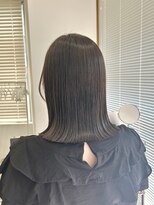 ネオリーブウリ 二子玉川店(Neolive uri) ミディアムヘア暗めカラーデザインカラーフェイスフレーミング