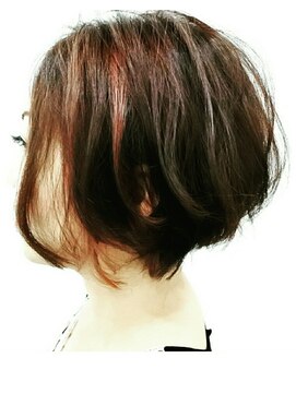 ラポール(Rappor) ハイライトカラー×ショートボブ◎30代40代50代60代