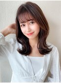 【eri 】韓国風ヘア ヨシンモリ 透明感カラーセミロング髪型