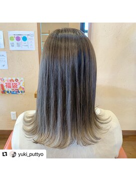 シェロヘア(cielo HAIR) 透け感グレージュ