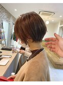 収まり抜群!丸みショート/ショートカット/ショートヘア!@40代