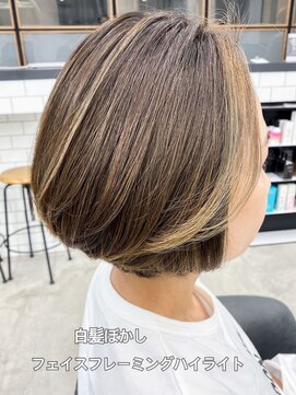 スタートウキョウ 渋谷(STAR TOKYO) 30代40代50代白髪ぼかしフェイスフレーミングハイライト/くびれ