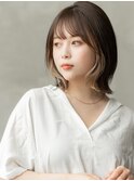 小顔ヘア/大人ボブ/インナーカラー/ダブルカラー