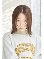 ミチオ ノザワ ヘアサロン ギンザ(Michio Nozawa HAIR SALON Ginza) 切りっぱなしボブ アッシュブラウンモード外ハネボブ