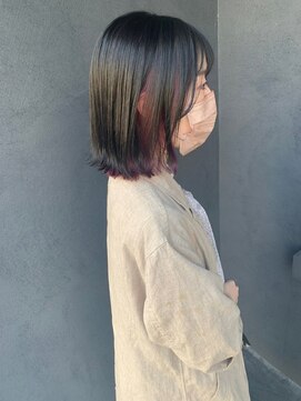 ニュートライズ(NEUTRIZE) ボブ×インナーカラー/ボルドー