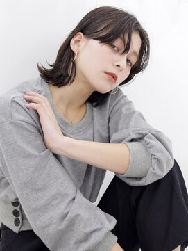 テトテ 天王寺店(tetote) 【tetote天王寺】アッシュブラック/セミディ/センターパート