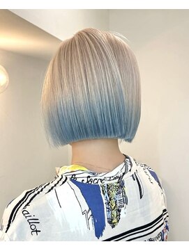 プネル(punel) ホワイトベージュ　裾カラー　ケアブリーチ