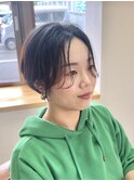 透け感×柔らかショートボブ