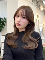 ヒョンミョン ライズバイレボ 取手店(hyon myon/RISE by REVO)&nbsp;レイヤーカット/顔周りカット/マロンベージュ