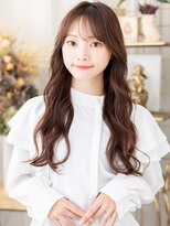 カバーヘア ブリス 北浦和(COVER HAIR bliss)&nbsp;スモーキーブラウン/ゆる巻きロング/透明感/艶カラー/ウェーブg