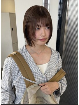 エイチ(H) ボブヘアシースルーマッシュハンサムショートタッセルボブ卒業式