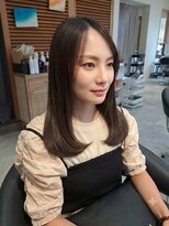 ヘアリゾート粋 トゥジュ 池袋東口店(tujuh)&nbsp;ナチュラルブラウン/ロングレイヤー/カール/前髪なし