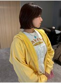 大分ショートボブ顔周りレイヤーカット髪質改善カラー