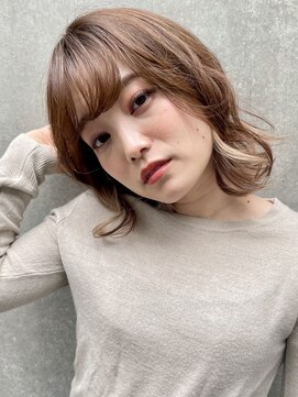 サロンド アクトレス 恵比寿店(salon de actress) インナーカラー ベージュカラー ミディアム