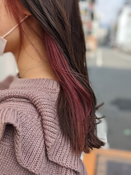 リック(LiC) インナーカラー×ピンクレッド