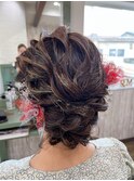 ラメ付きアップセット