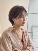 シースルーバング 耳かけのみ 簡単セット 丸みショート
