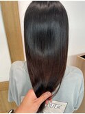 髪質改善_タイトストレート_ダークブラウン