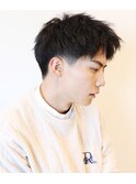 【 I. 】刈り上げツーブロックアップバング短髪黒髪 川口