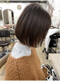 ボブ×ピンクベージュ