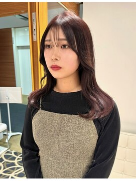 ビーハイブ 一番町店 アヴェダ(BEHIVE) ラベンダーピンクとくびれレイヤー