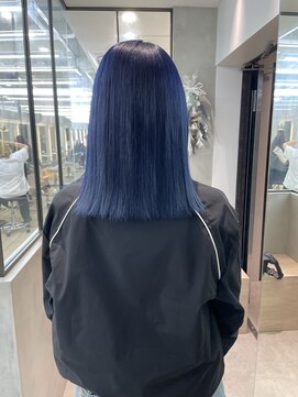 ロンドシエル 横浜(Lond ciel) ブルーヘア/切りっぱなし/ブリーチヘア